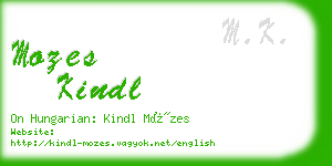 mozes kindl business card